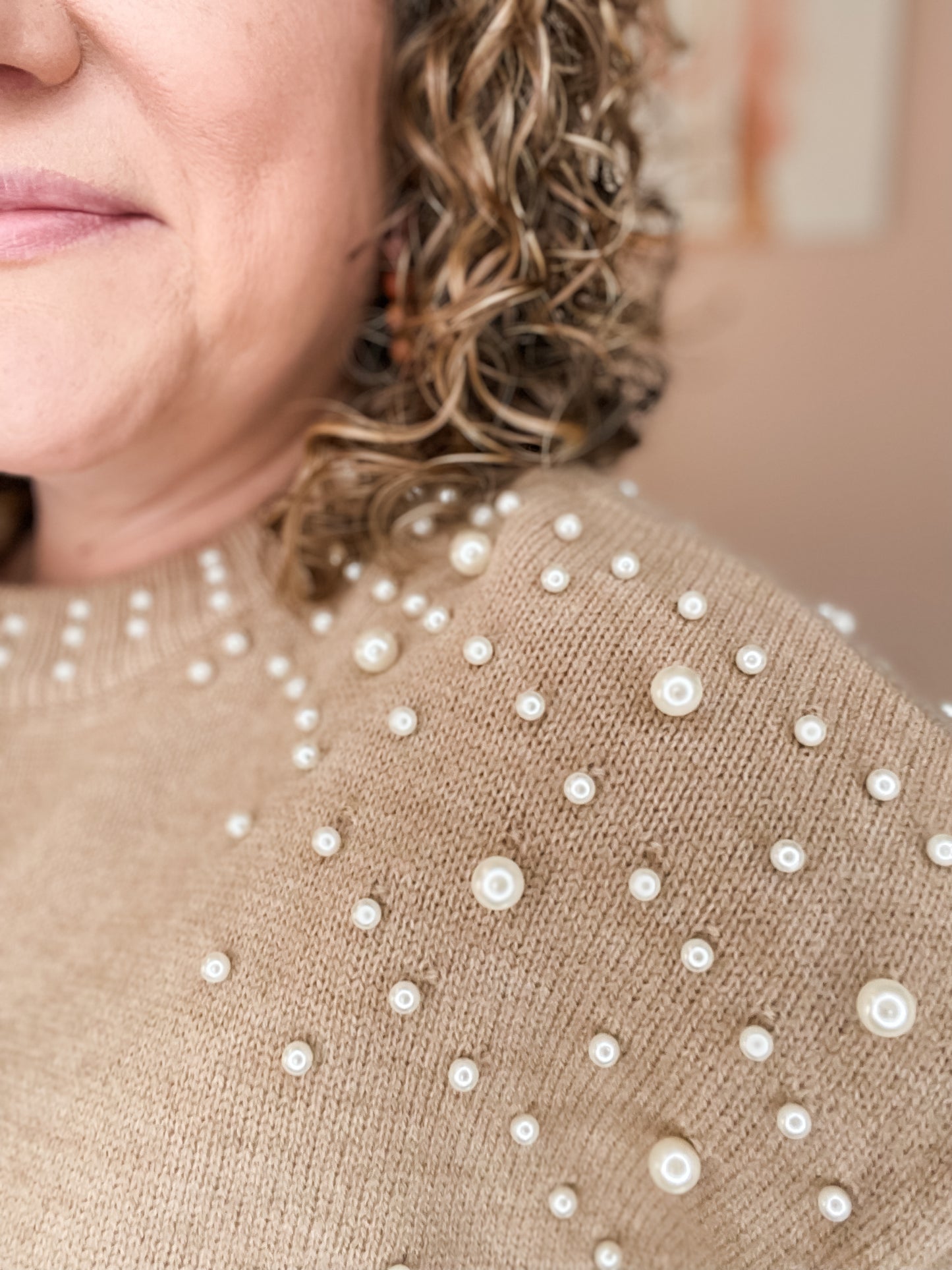 Something Extra Pearl Beaded Sweater