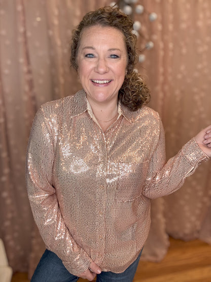 Glamorous Moments Sequin Top