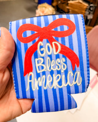 God Bless America - American Girl Can Koozie