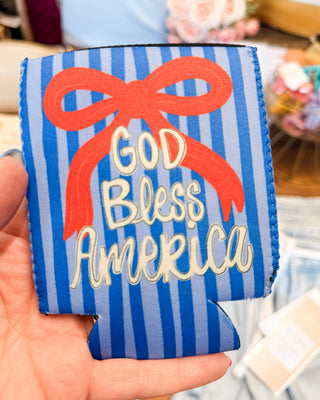 God Bless America - American Girl Can Koozie