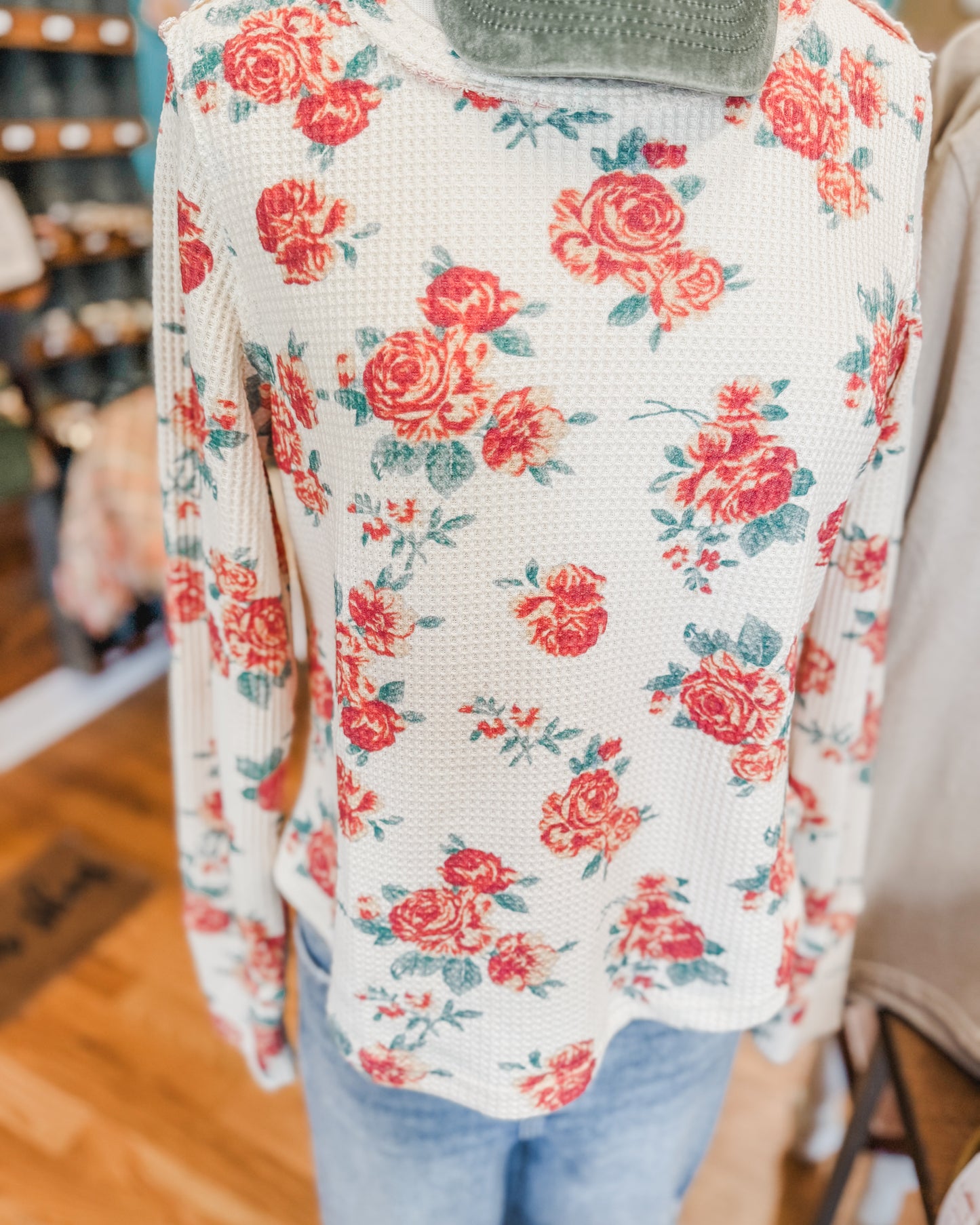 Falling for Floral Waffle Top