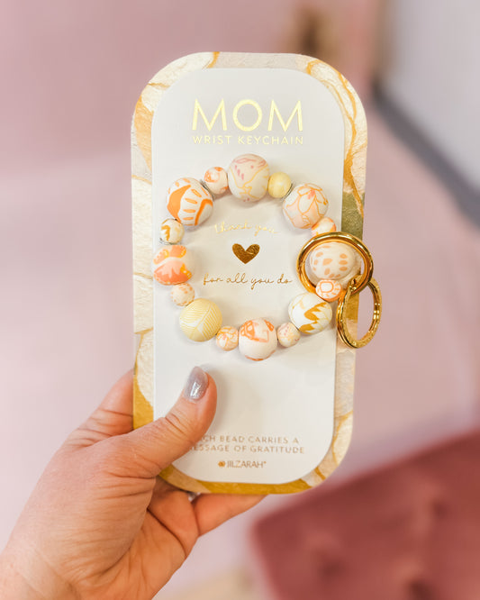 Clay Beaded Wrist Keychain