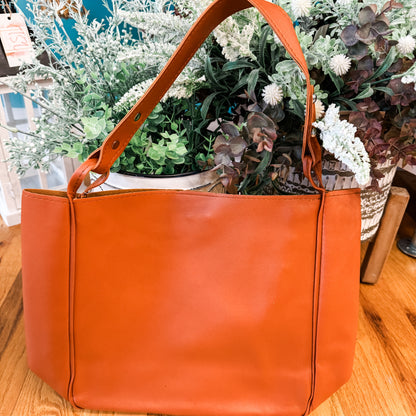 Simple Vegan Leather Shoulder Bag