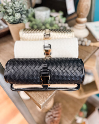 Jewels on the Go Woven Vegan Leather Jewelry Organizer