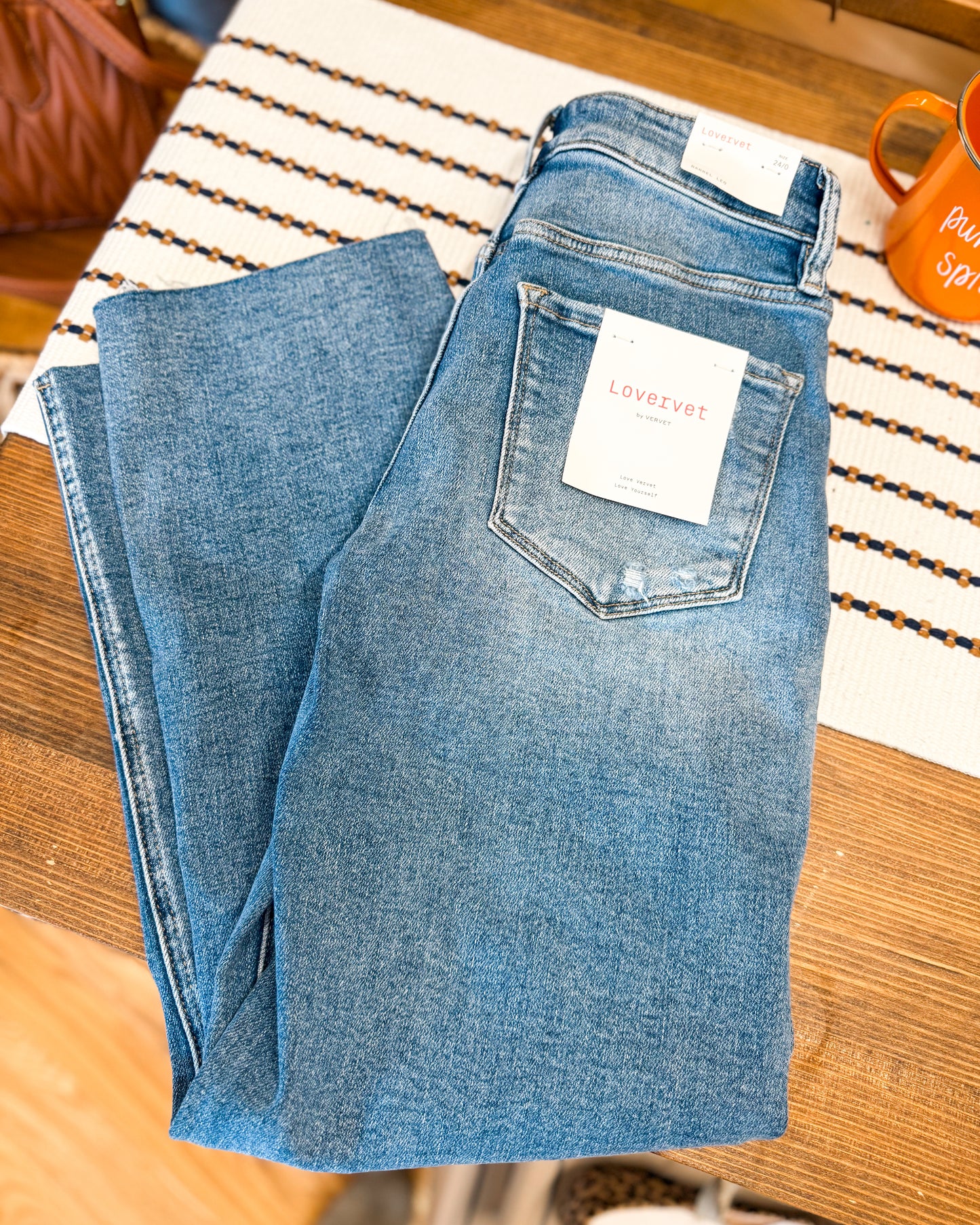 LOVERVET High Rise Slim Barrel Jean