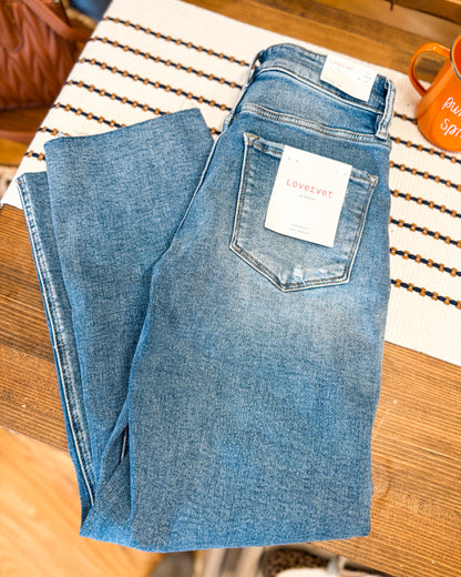 LOVERVET High Rise Slim Barrel Jean