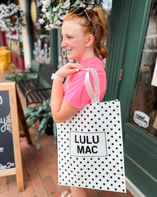 LuLu Mac Polka Dot Reusable Tote Bag