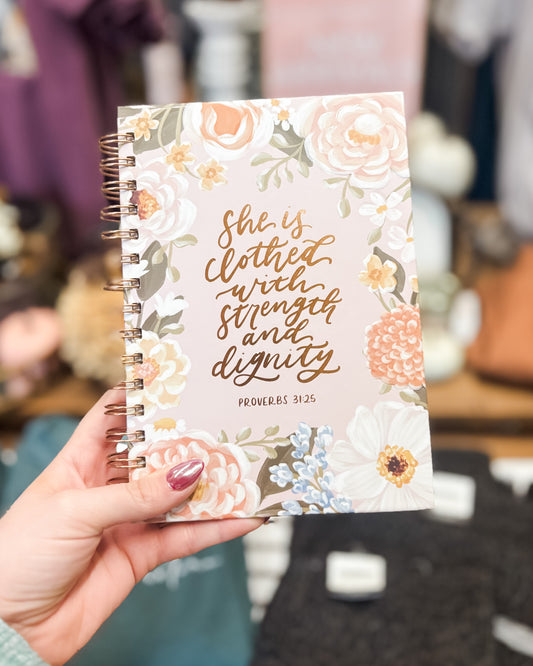 Pink Floral Strength & Dignity Journal