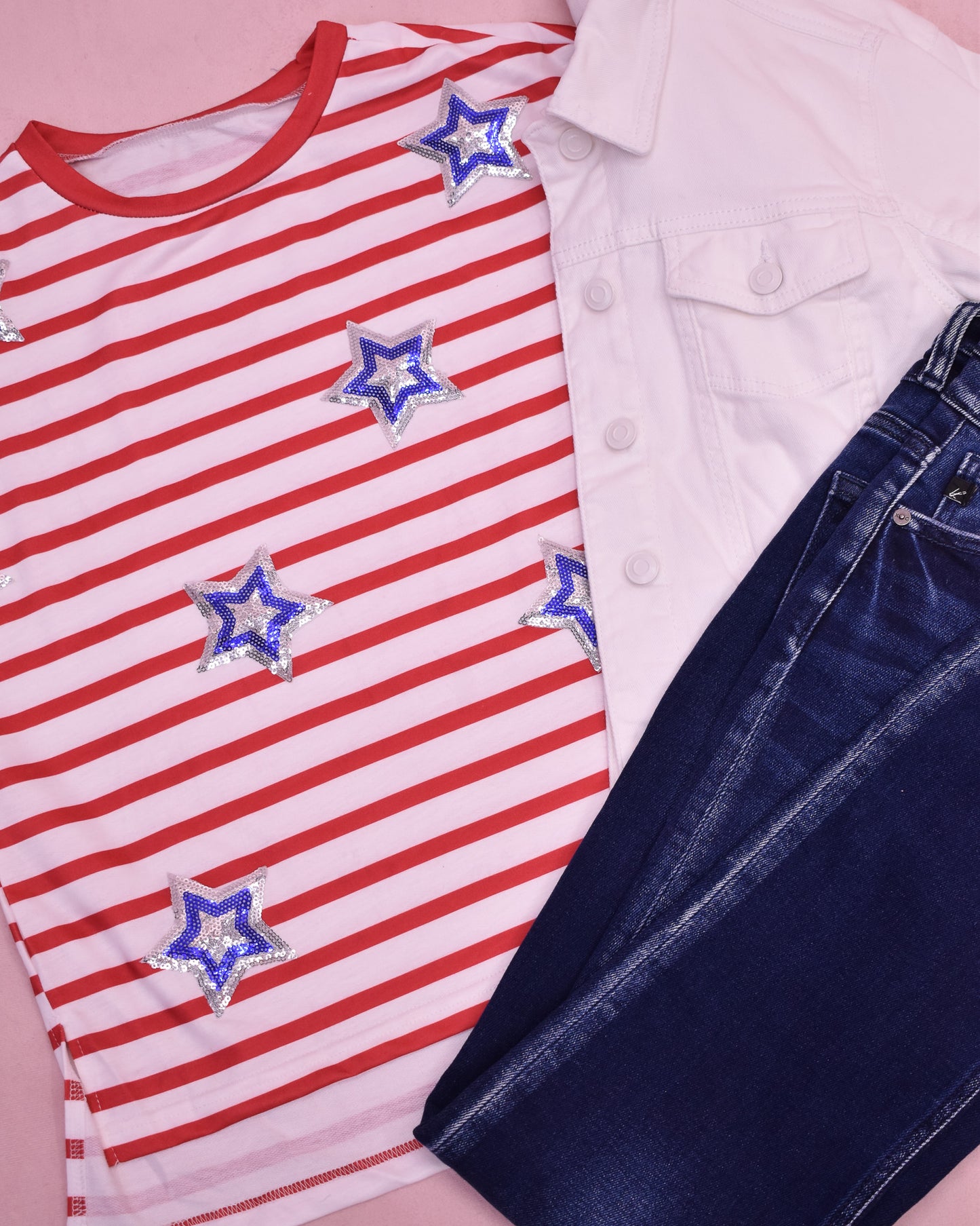 Shine Bright Sequin Star Top