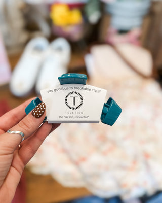 Teleties classic claw clip in teal