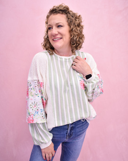 Whimsical Ways Raw Edge Top