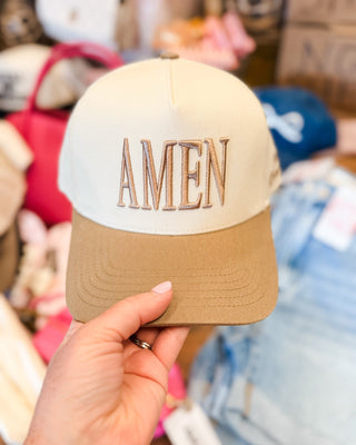 Amen Canvas Embroidered Baseball Hat - The Southern Loft