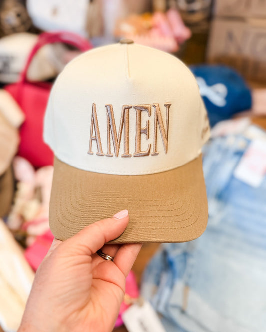 Amen Canvas Embroidered Baseball Hat - The Southern Loft