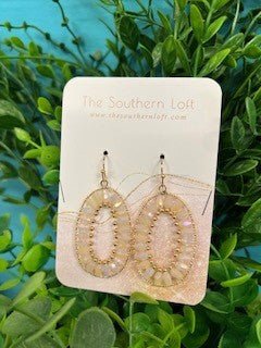 Beaded Oval Drop Earrings - The Southern Loft