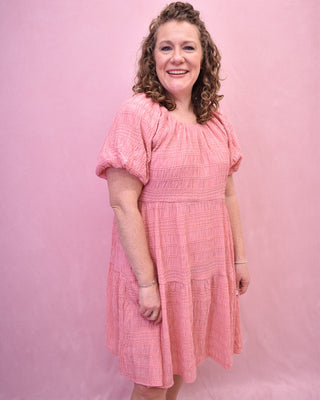Brunch Date Textured Mini Dress - The Southern Loft