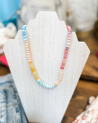 Coastal Gem Natural Stone Beaded Necklace - The Southern Loft
