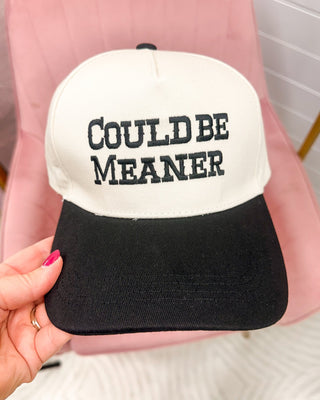 Could Be Meaner Embroidered Canvas Hat - The Southern Loft