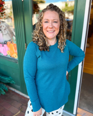 Cozy Little Basic Waffle Long Sleeve Top - The Southern Loft