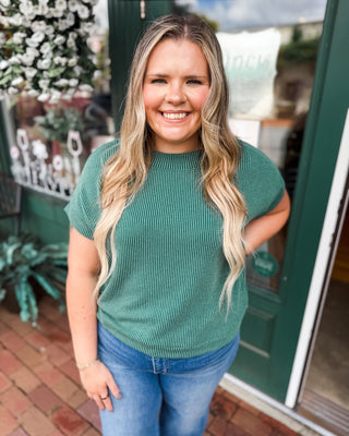 Cozy on Repeat Raised Rib Cap Sleeve Top - The Southern Loft