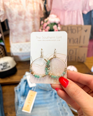 Dainty Circular Drop Beaded Earrings - The Southern Loft