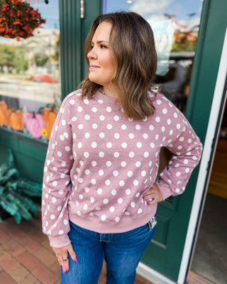 Dotted & Darling Polka Dot Printed Pullover - The Southern Loft