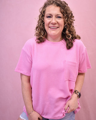Easy Grace Raised Rib Top - The Southern Loft