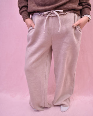 Effortless Comfort Acid Wash Palazzo Pants - The Southern Loft