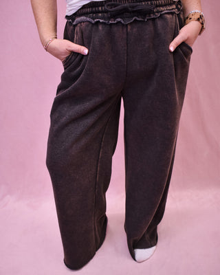 Effortless Comfort Acid Wash Palazzo Pants - The Southern Loft