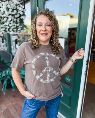 Fall in Floral Peace Graphic Tee - The Southern Loft