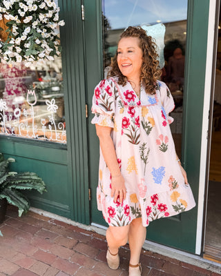 Florence Views Multi Flower Print Dress - The Southern Loft