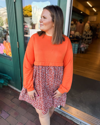 Free To Bloom Floral Patchwork Mini Dress - The Southern Loft