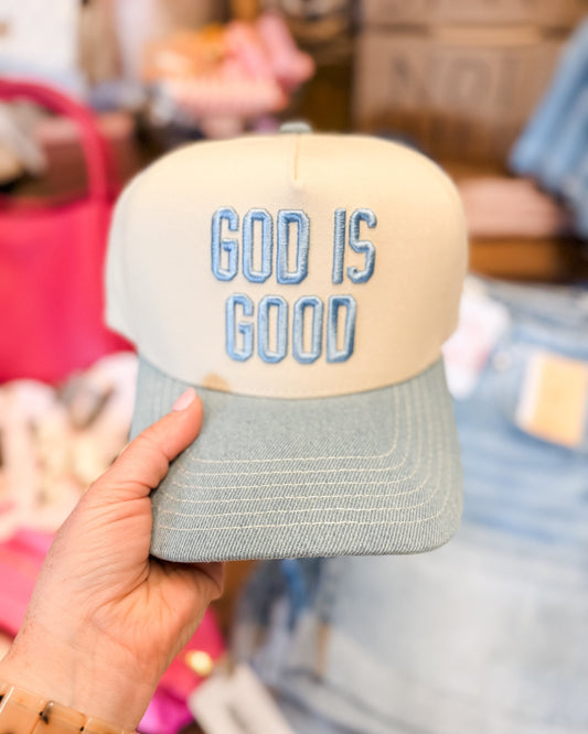 God Is Good Canvas Baseball Hat - The Southern Loft