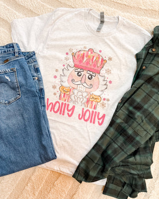 Holly Jolly Nutcracker Graphic Tee - The Southern Loft