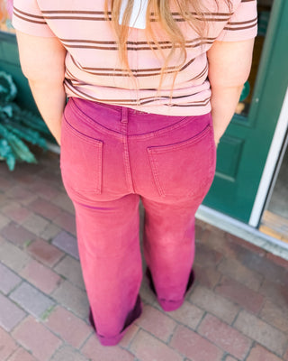 Judy Blue High Rise Berry Flare Jeans - The Southern Loft