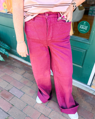 Judy Blue High Rise Berry Flare Jeans - The Southern Loft