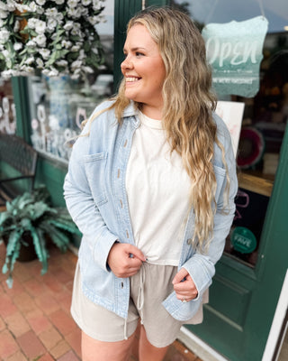 Light Layers Casual Washed Summer Shacket - The Southern Loft