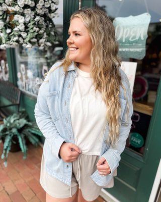 Light Layers Casual Washed Summer Shacket - The Southern Loft