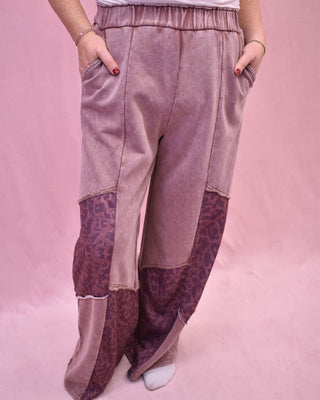 Next Chapter Mineral Wash Patchwork Pants - The Southern Loft