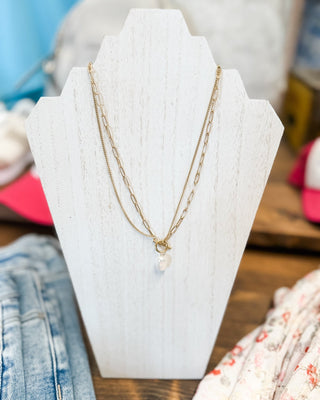 Pearls of Grace Double Chain Layering Necklace - The Southern Loft