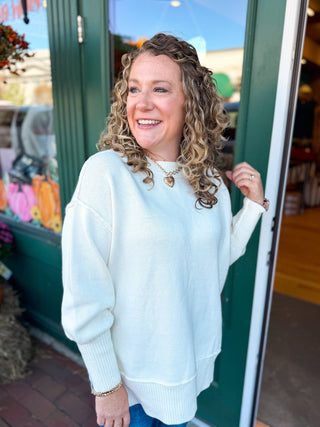 Perfectly Undone Exposed Seam Slouchy Pullover Sweater - The Southern Loft