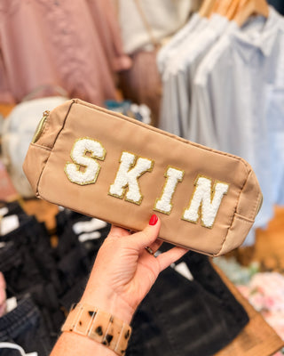 Preppy Patch Nylon Cosmetic Bags - The Southern Loft