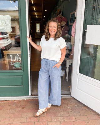 Pretty Stripes Wide Leg Pants - The Southern Loft