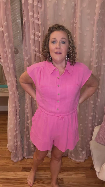Path to Happiness Button Down Romper