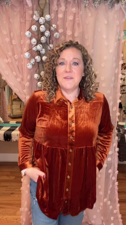 The Greatest Way Velvet Tunic Top