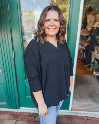 Rare Dreams 3/4 Sleeve Boxy Cut Top - The Southern Loft