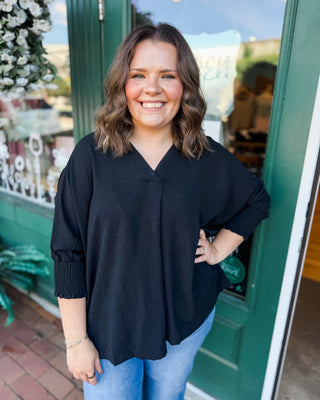 Rare Dreams 3/4 Sleeve Boxy Cut Top - The Southern Loft