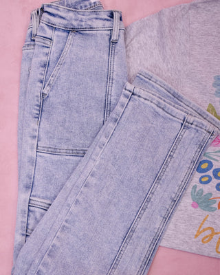 RISEN Straight Leg Cargo Jeans - The Southern Loft