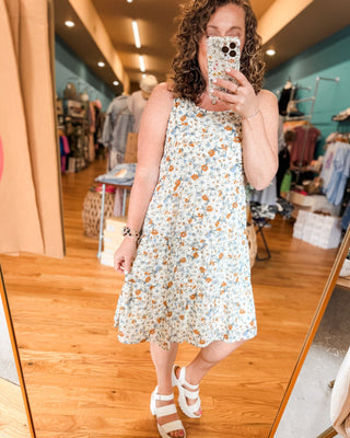 Softly Gathered Floral Tiered Dress - The Southern Loft