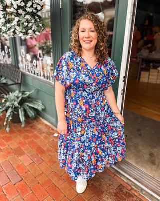 Spring Meadow Floral Tiered Midi Dress - The Southern Loft