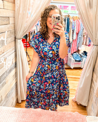 Spring Meadow Floral Tiered Midi Dress - The Southern Loft